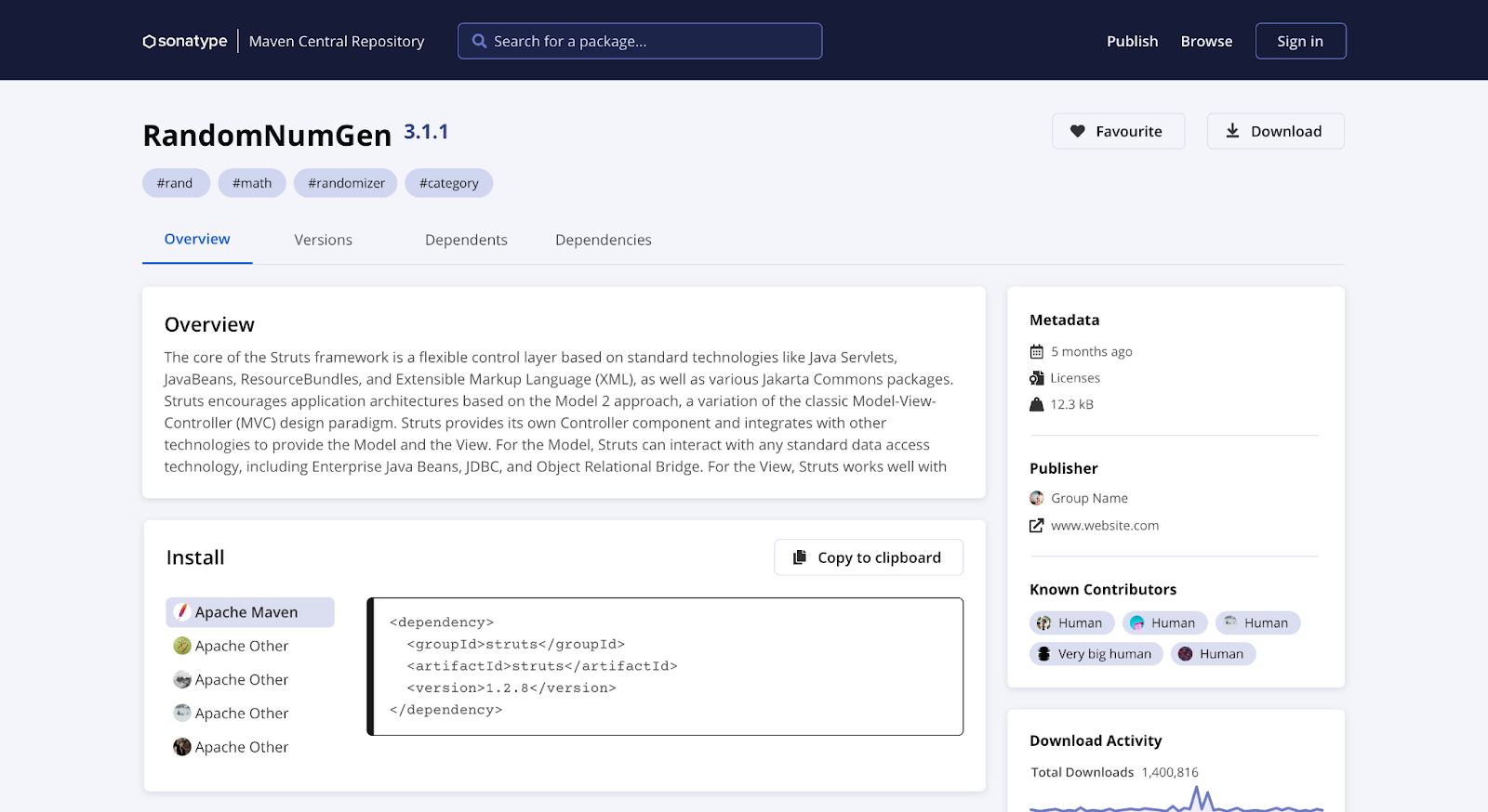 Component Page